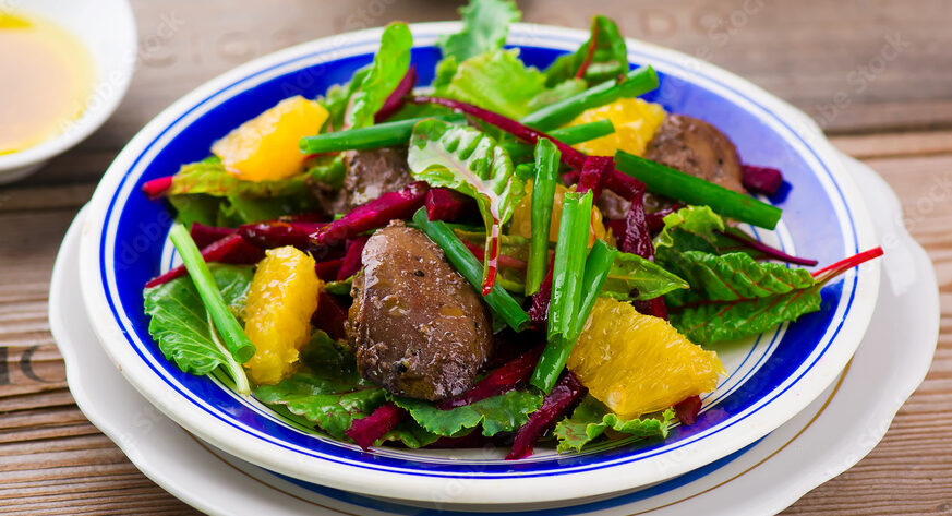Chicken Livers, Beetroot, Fennel & Orange Salad