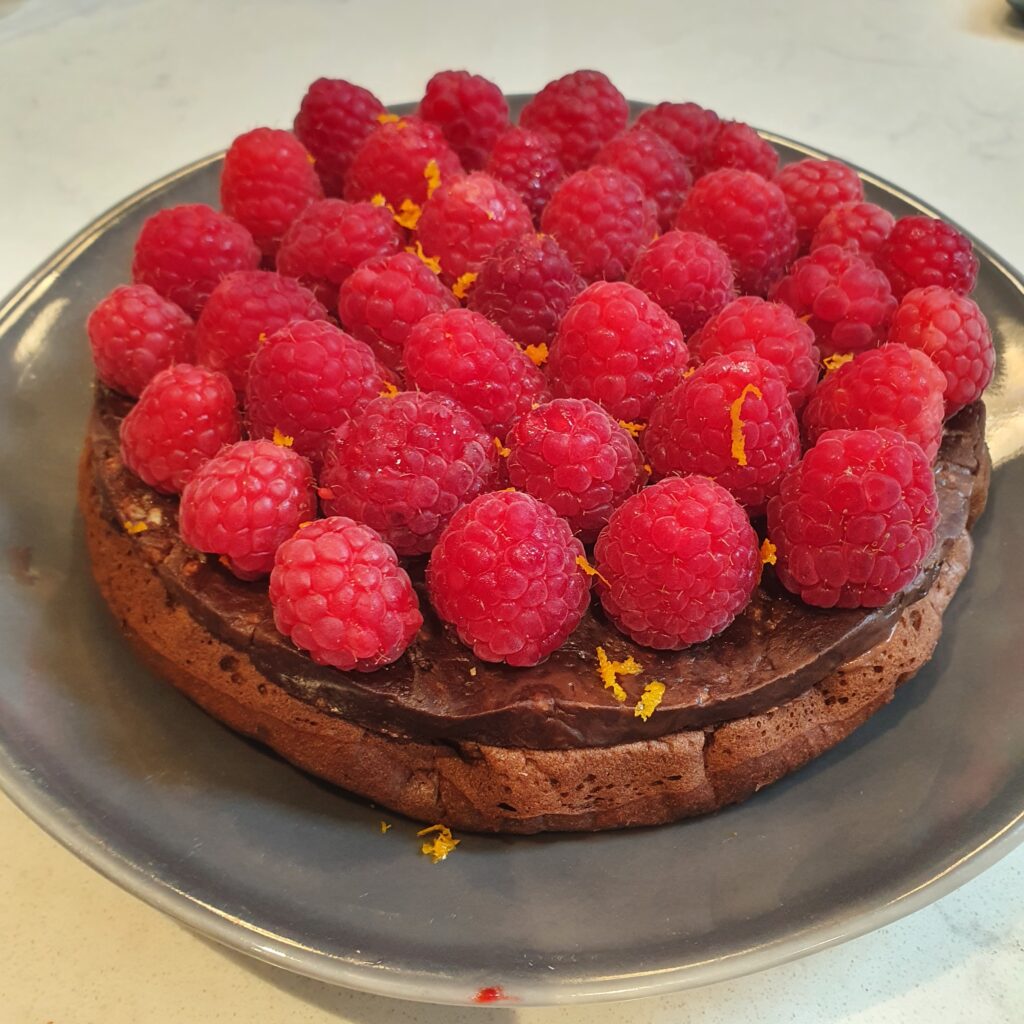 Chocolate, Orange & Raspberry Cake