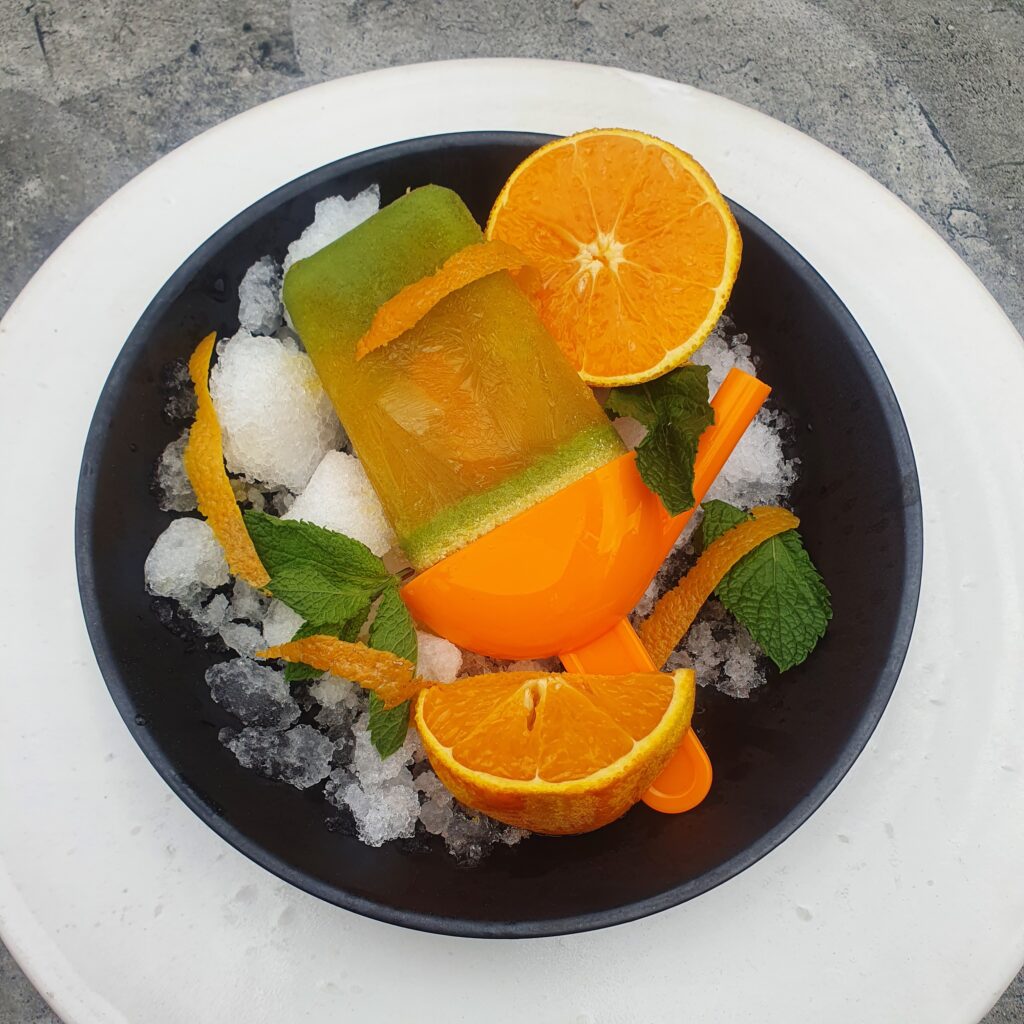 Cucumber & Orange Iced Lollies