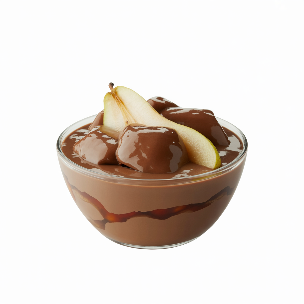 Pear and Chocolate Flavoured Pudding